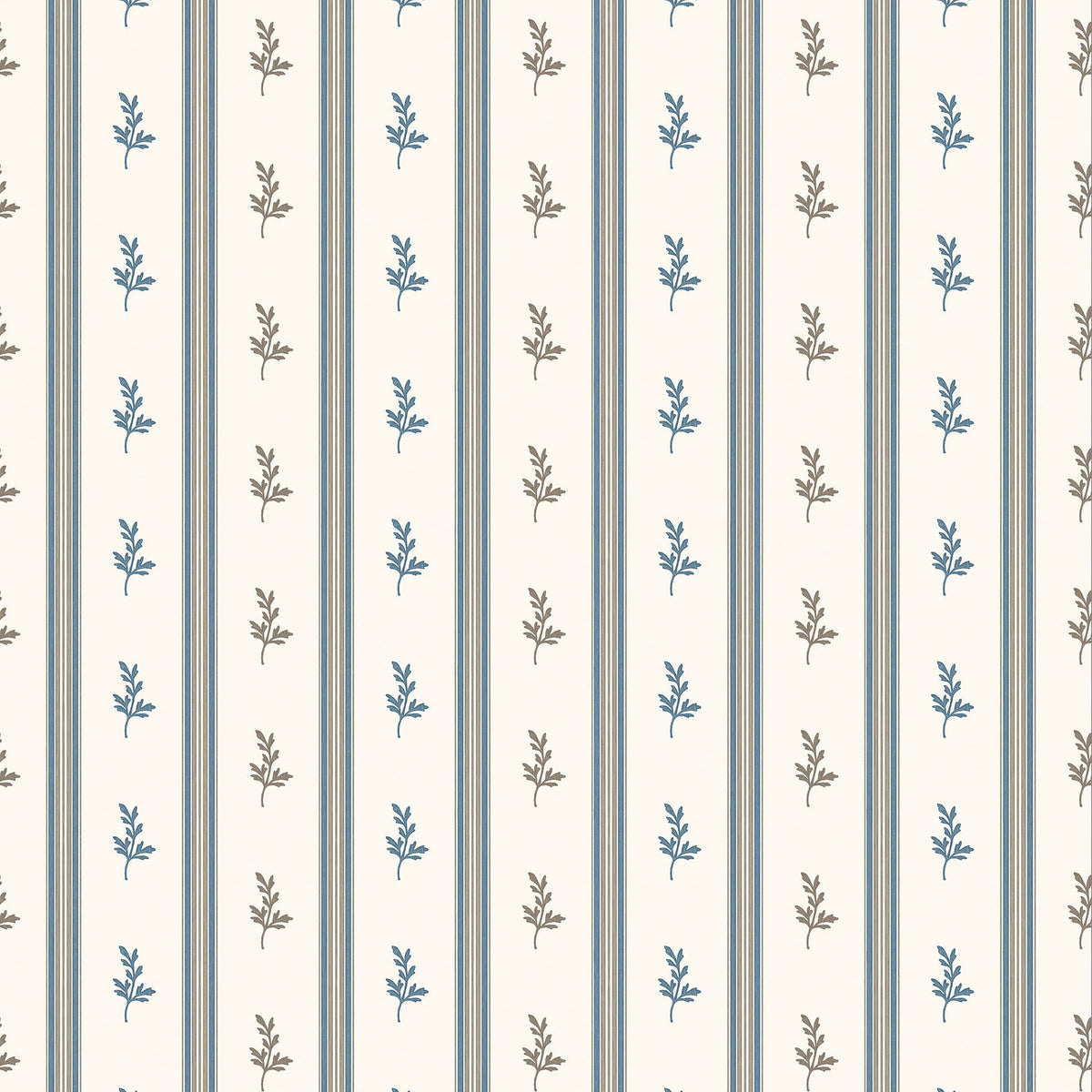 Anduze Blue/Chocolate — Nina Campbell tapet