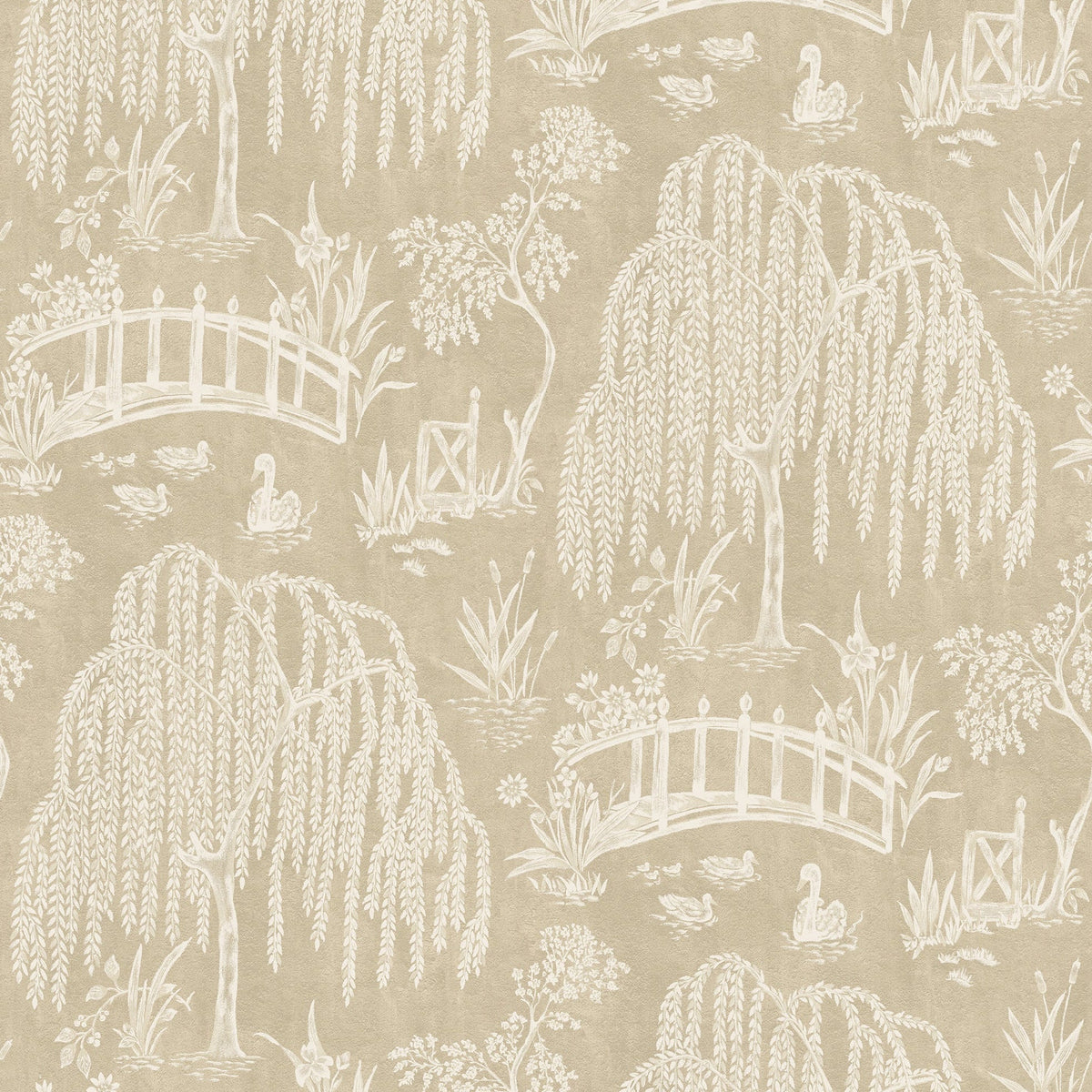 Les Saules Beige — Nina Campbell tapet