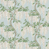 Wisteria Walk Aqua/Green — Nina Campbell tapet