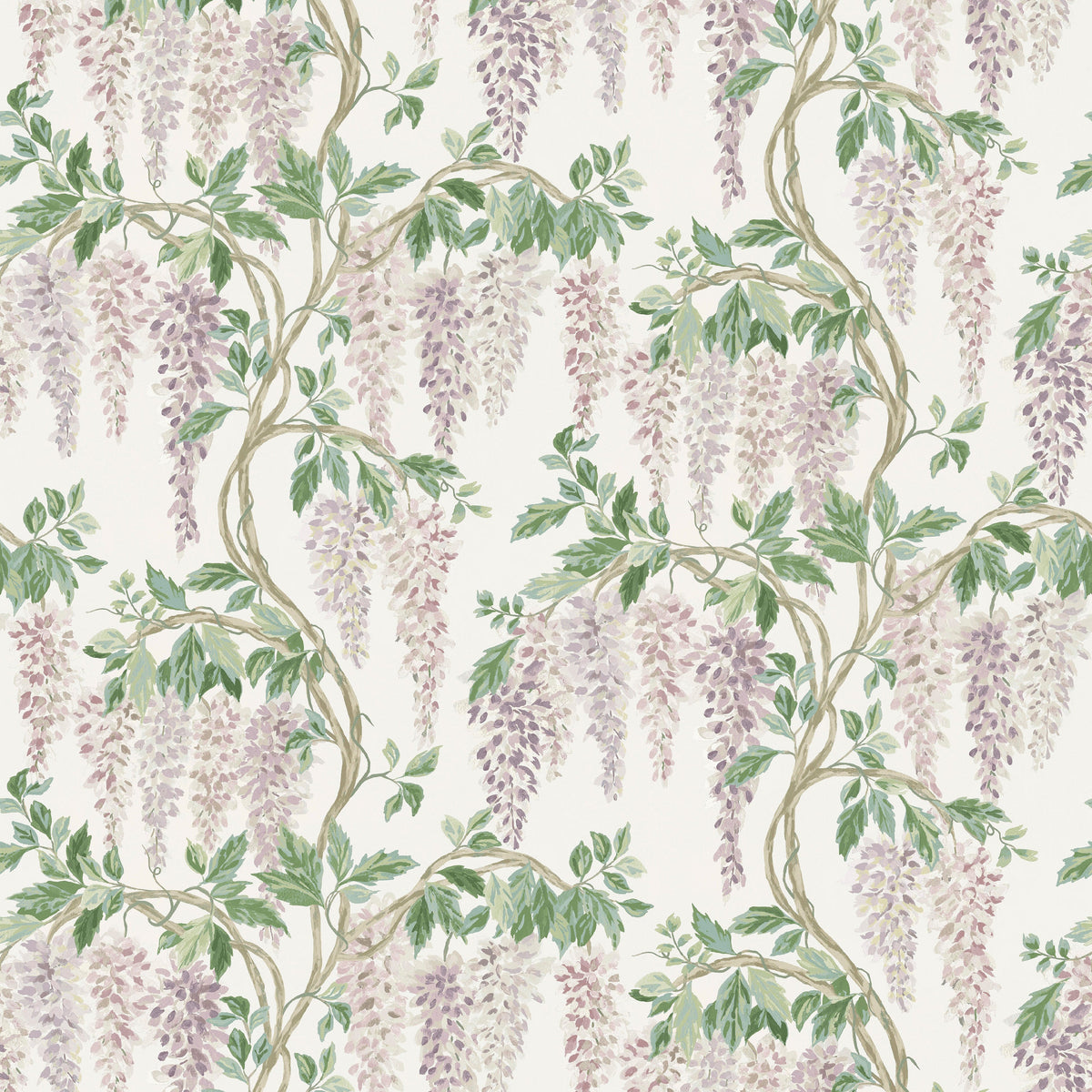 Wisteria Walk Lilac/Green — Nina Campbell tapet