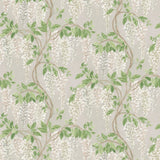 Wisteria Walk Stone/White — Nina Campbell tapet