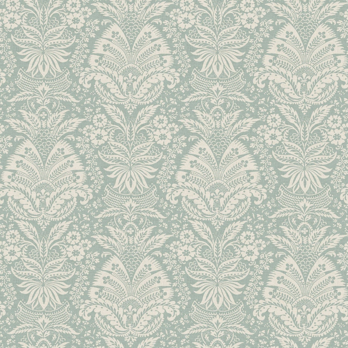 Bourton Damask Aqua — Nina Campbell tapet