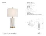 Niki Medium Bordslampa — Thomas O'Brien for Visual Comfort & Co. måttskiss