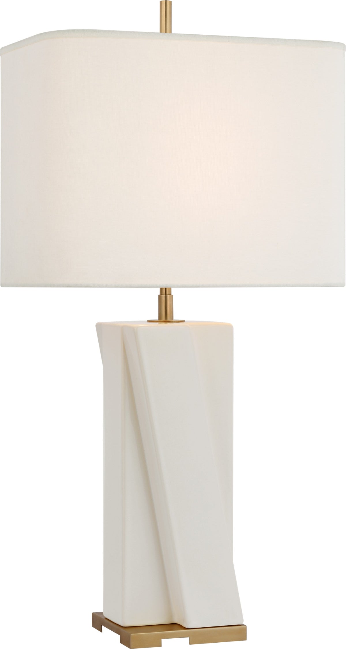 Niki Medium Bordslampa — Thomas O'Brien for Visual Comfort & Co. — Ivory with Linen Shade