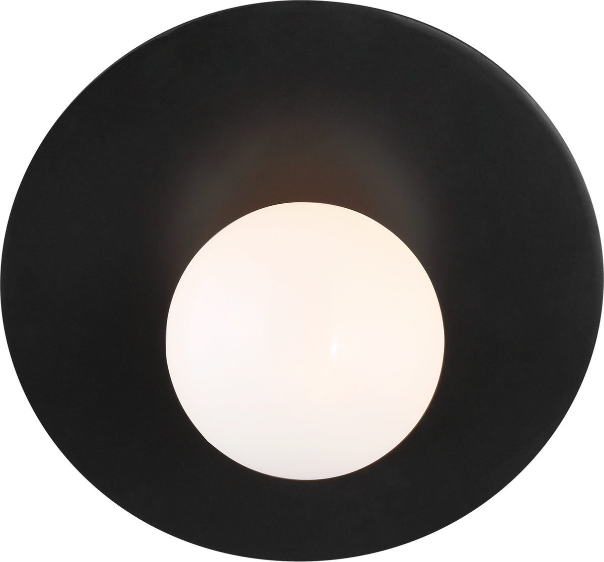 Nodes Large Angled -seinävalaisin — Kelly Wearstler for Visual Comfort & Co. — Midnight Black with White Glass