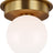 Burnished Brass with White Glass