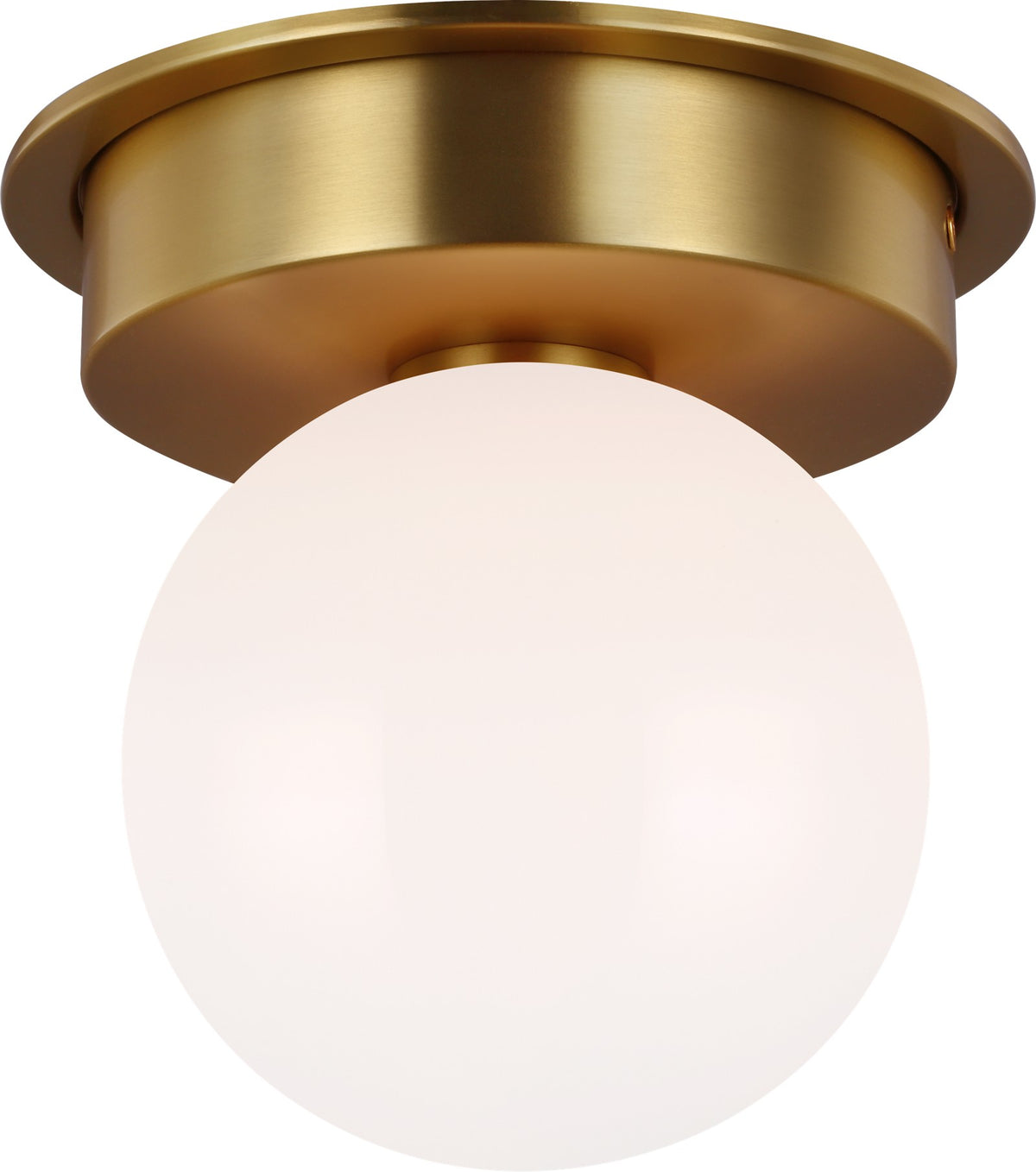 Nodes Medium Plafond — Kelly Wearstler for Visual Comfort & Co. — Burnished Brass with White Glass