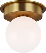 Nodes Medium Plafond — Kelly Wearstler for Visual Comfort & Co. — Burnished Brass with White Glass