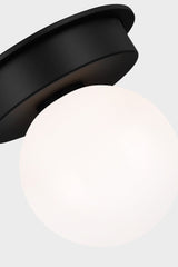 Nodes Medium Plafond — Kelly Wearstler for Visual Comfort & Co. — Midnight Black with White Glass detaljbild