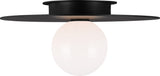 Nodes Medium Plafond — Kelly Wearstler for Visual Comfort & Co. — Midnight Black with White Glass detaljbild