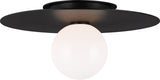 Nodes Medium Plafond — Kelly Wearstler for Visual Comfort & Co. — Midnight Black with White Glass detaljbild