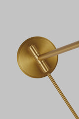 Nodes Pivot Vägglampa — Kelly Wearstler for Visual Comfort & Co. — Burnished Brass with White Glass detaljbild