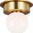 Burnished Brass with White Glass