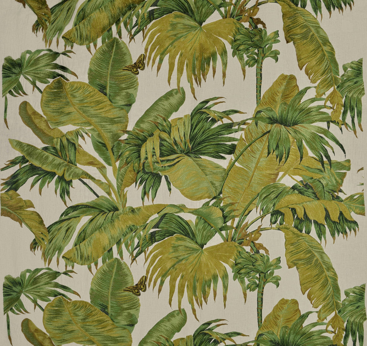 Bananier Broderie OLIVE — Pierre Frey stof