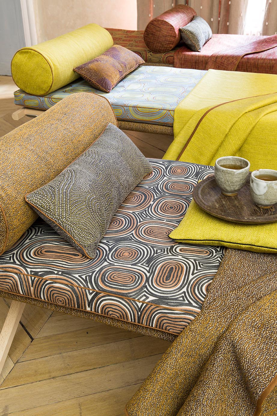 Oceanie room setting — Pierre Frey fabric