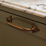 Oldbury slät Bronze Cabinet Handtag — Silicon bronze. Design by Triptych Furniture.