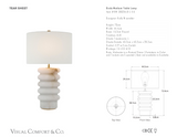 Onda Medium Bordslampa — Kelly Wearstler for Visual Comfort & Co. måttskiss