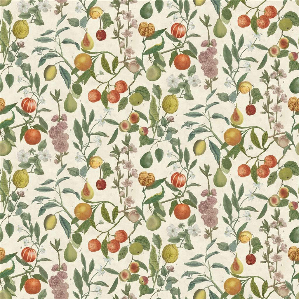 Orchard Fruits Parchment — Designers Guild tyg