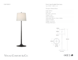 Oscar Large Sculpted Golvlampa måttskiss