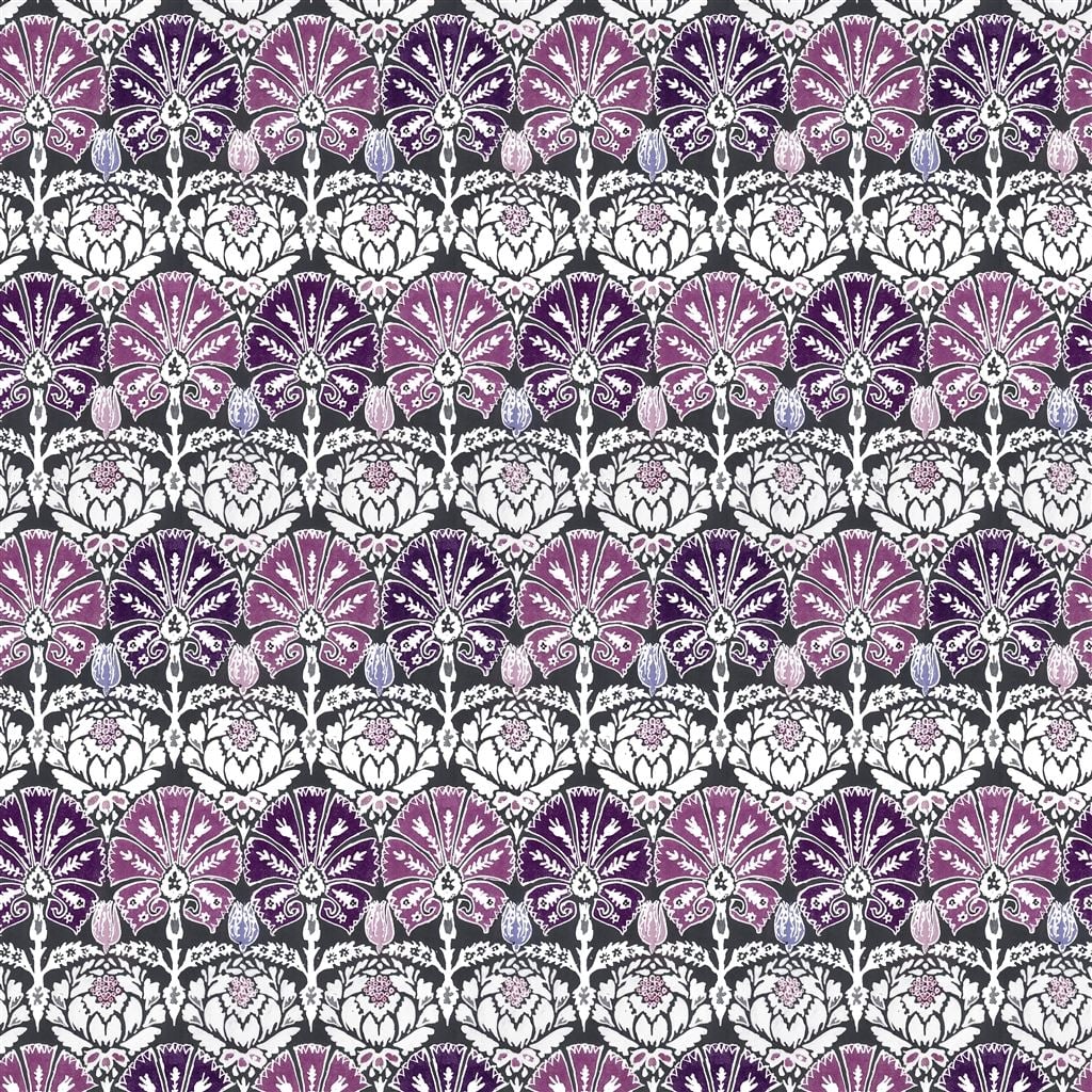 Ottoman Damask Aubergine — William Yeoward tyg