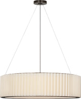 Palati Extra Large Taklampa — Ian K. Fowler for Visual Comfort & Co. — Bronze with Linen Shade