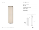 Palati Large Tall Vägglampa — Ian K. Fowler for Visual Comfort & Co. måttskiss
