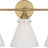 Antique-Burnished Brass with White Glass