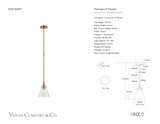 Parkington 9" Takpendel — Chapman & Myers for Visual Comfort & Co. måttskiss