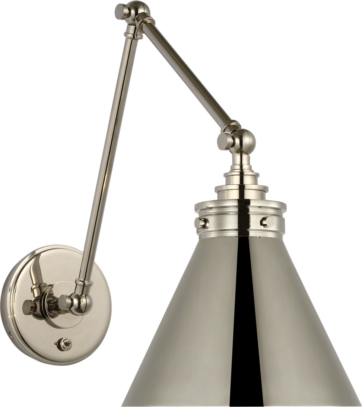 Parkington Double Library Wall Light — Chapman & Myers for Visual Comfort & Co. — Polished Nickel