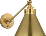Parkington Single Library Vägglampa — Chapman & Myers for Visual Comfort & Co. — Antique-Burnished Brass