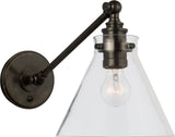 Parkington Single Library Vägglampa — Chapman & Myers for Visual Comfort & Co. — Bronze with Clear Glass