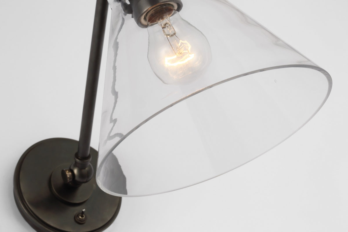 Parkington Single Library Vägglampa — Chapman & Myers for Visual Comfort & Co. detaljbild