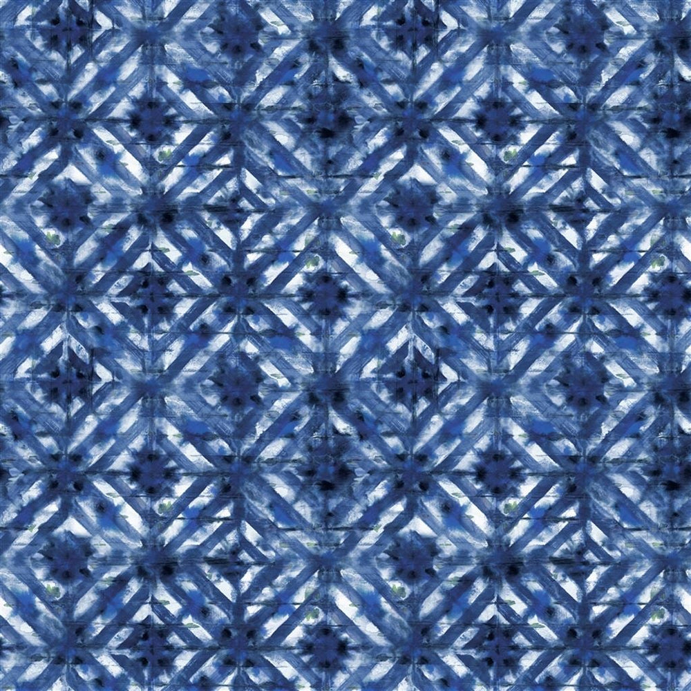 Parquet Batik Indigo — Designers Guild tapet