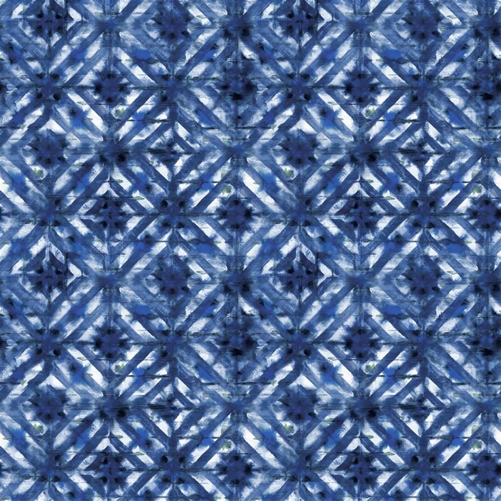 Parquet Batik Indigo — Designers Guild tapet