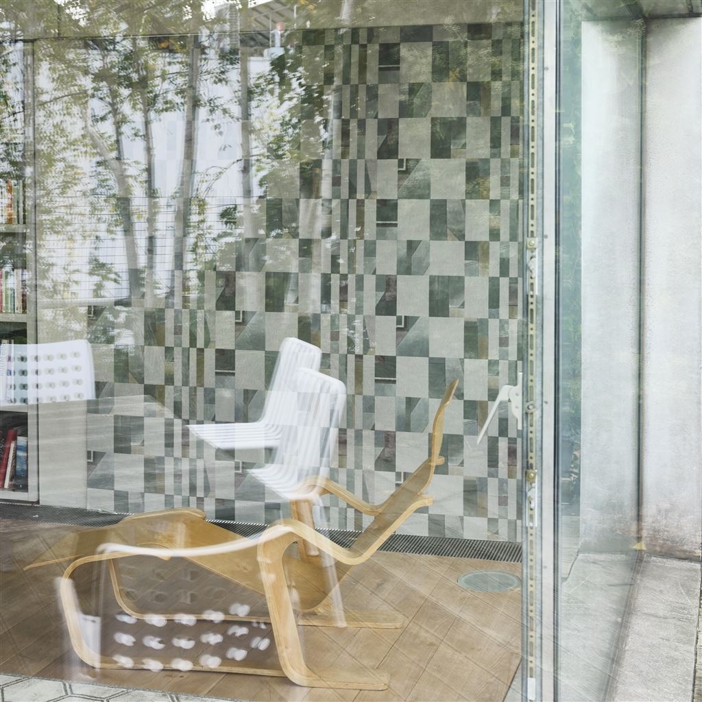Parterre Pewter Tapet — Designers Guild i miljö