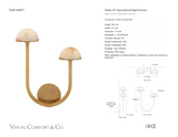 Pedra 15" Asymmetrical Right Wall Light — Kelly Wearstler for Visual Comfort & Co. dimension drawing