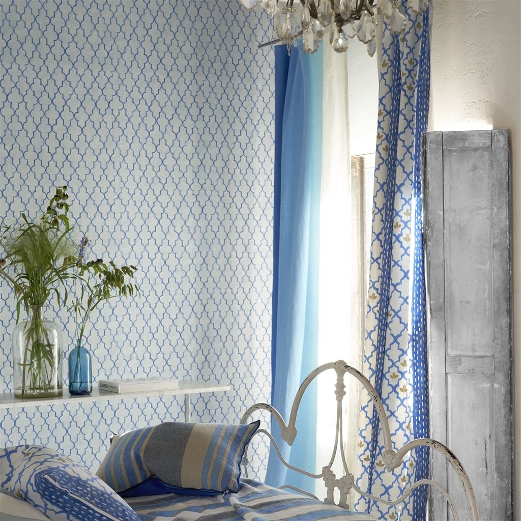 Pergola Trellis Tyg — Designers Guild i miljö