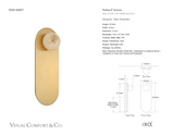Pertica 9" Wall Light — Kelly Wearstler for Visual Comfort & Co. dimension drawing