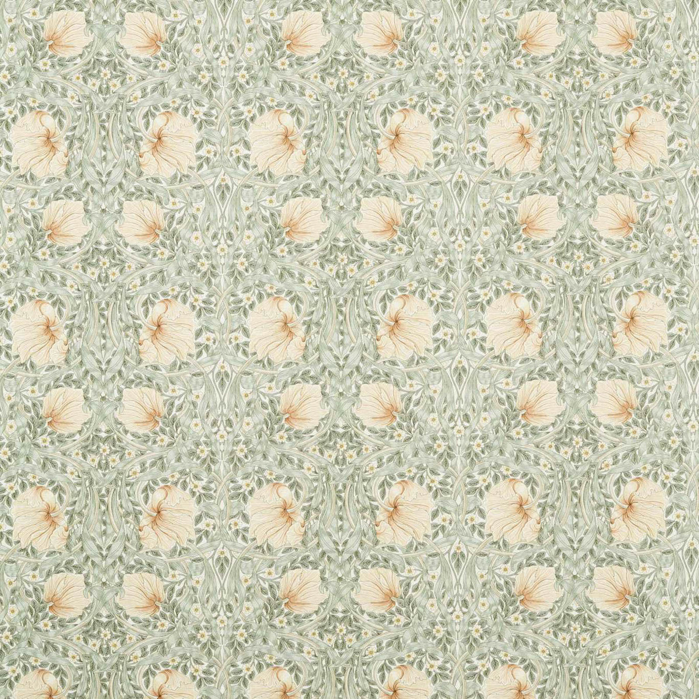 Pimpernel Wide Width Tygprov — Morris & Co Sage/Caramel