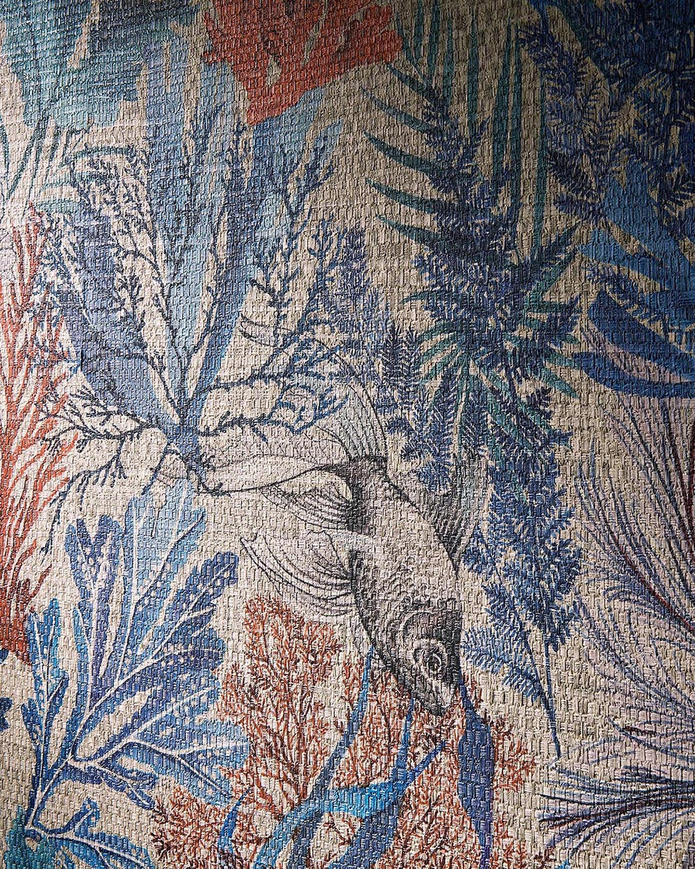Pleine Mer room setting — Pierre Frey wallpaper