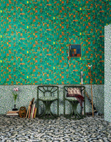 Plisse Plumes room setting — Pierre Frey wallpaper