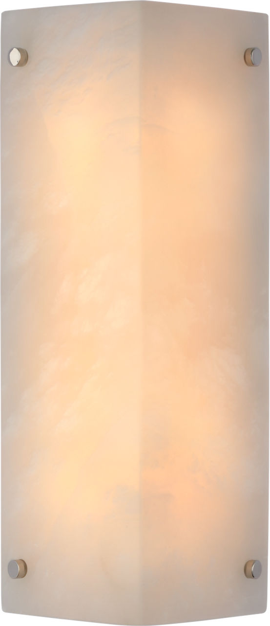 Clayton Vägglampa — AERIN for Visual Comfort & Co. — Alabaster and Polished Nickel