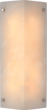 Clayton Vägglampa — AERIN for Visual Comfort & Co. — Alabaster and Polished Nickel