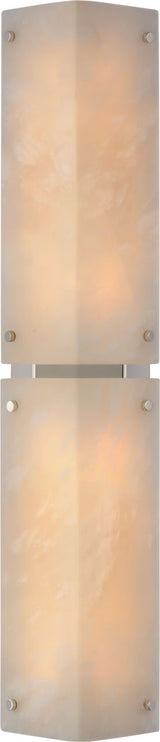 Clayton 25" Wall Vägglampa — Visual Comfort — Alabaster and Polished Nickel / Utan ljuskälla