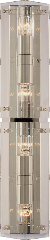 Clayton 25" Wall Vägglampa — Visual Comfort — Crystal and Polished Nickel / Utan ljuskälla