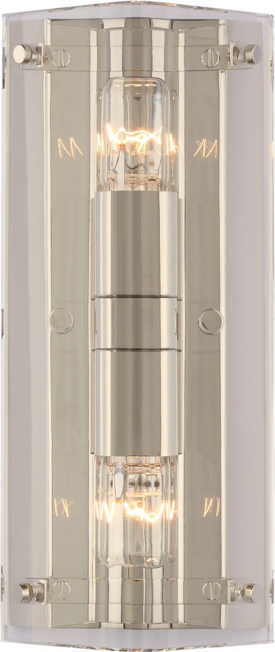 Clayton Vägglampa — AERIN for Visual Comfort & Co. — Crystal and Polished Nickel
