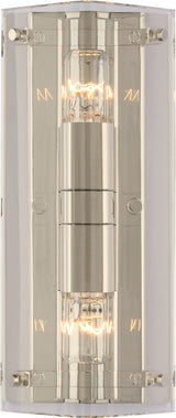 Clayton Vägglampa — AERIN for Visual Comfort & Co. — Crystal and Polished Nickel