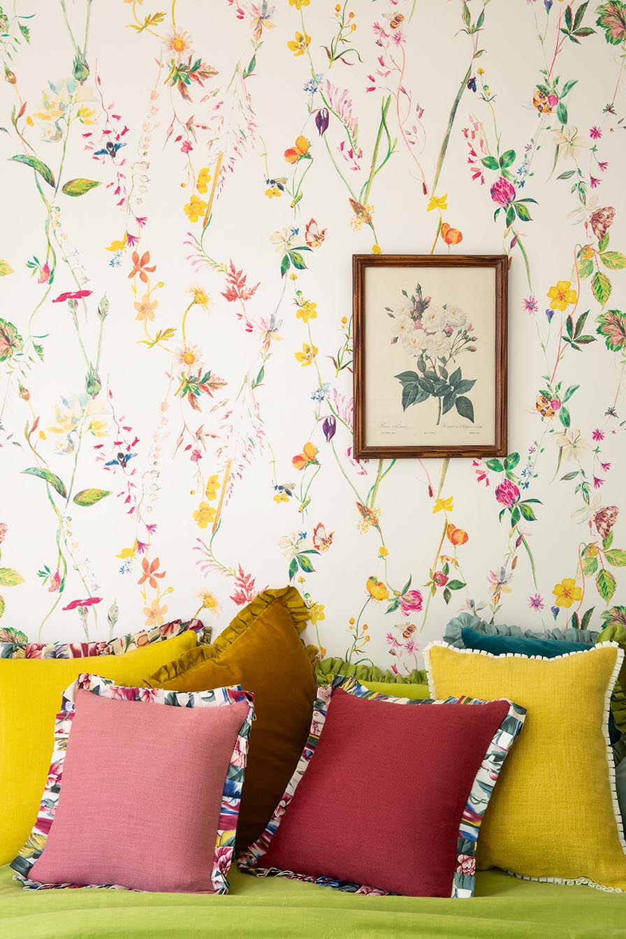 Pollen room setting — Pierre Frey wallpaper