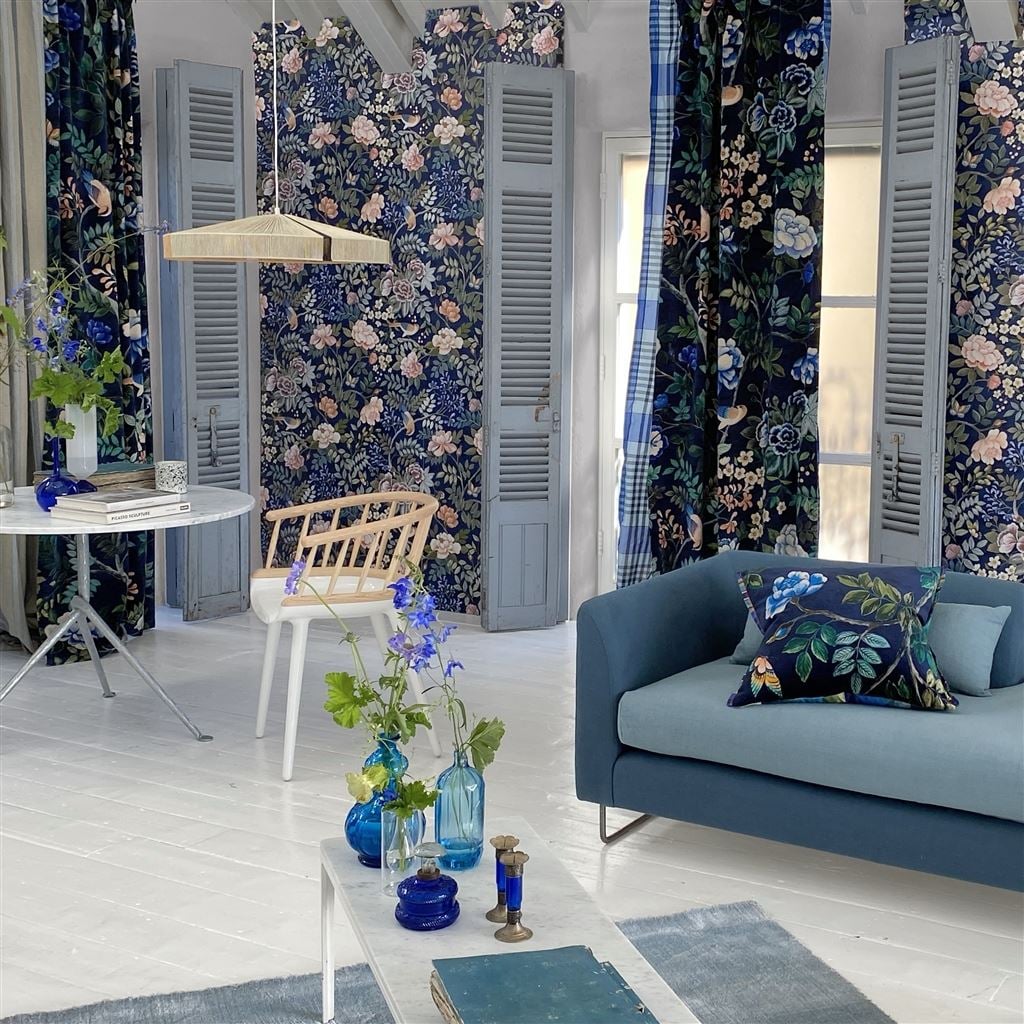 Porcelaine de Chine Velours Tyg — Designers Guild i miljö