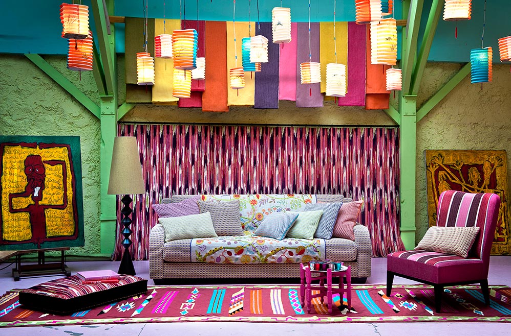 Portofino room setting — Pierre Frey fabric